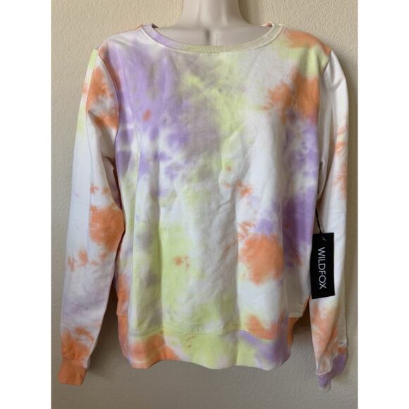 Wildfox Tops - Wildfox Sherbet Wash BBJ Tie Dye Crew Neck Long Sleeve Sweatshirt Size M